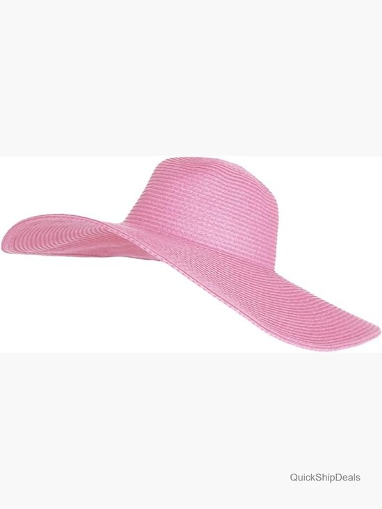 Women\'s Floppy Straw Sun Hat with Wide Brim main image 5